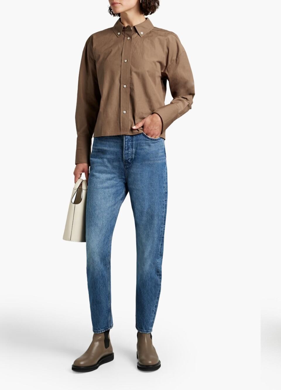 Rag & Bone Rachel Button Fly Barrel Leg Super High Rise Color:Siesta Size:28x27